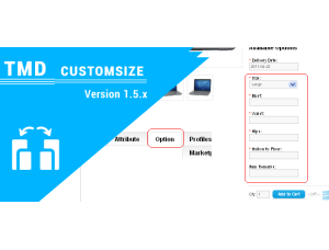 OpenCart Custom Size Option ( vqmod) 1.5.x